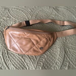 Calia Quilted Tan Vegan Leather Belt Bag